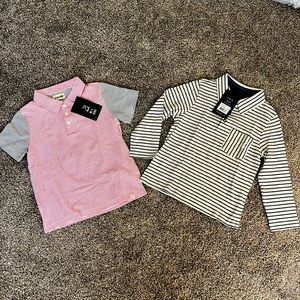 NWT 2 striped Me & Henry polo and long sleeve shirts